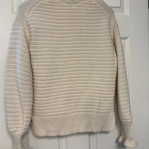Madewell Cream Ribbed Turtleneck Sweater - Picture 4 of 5